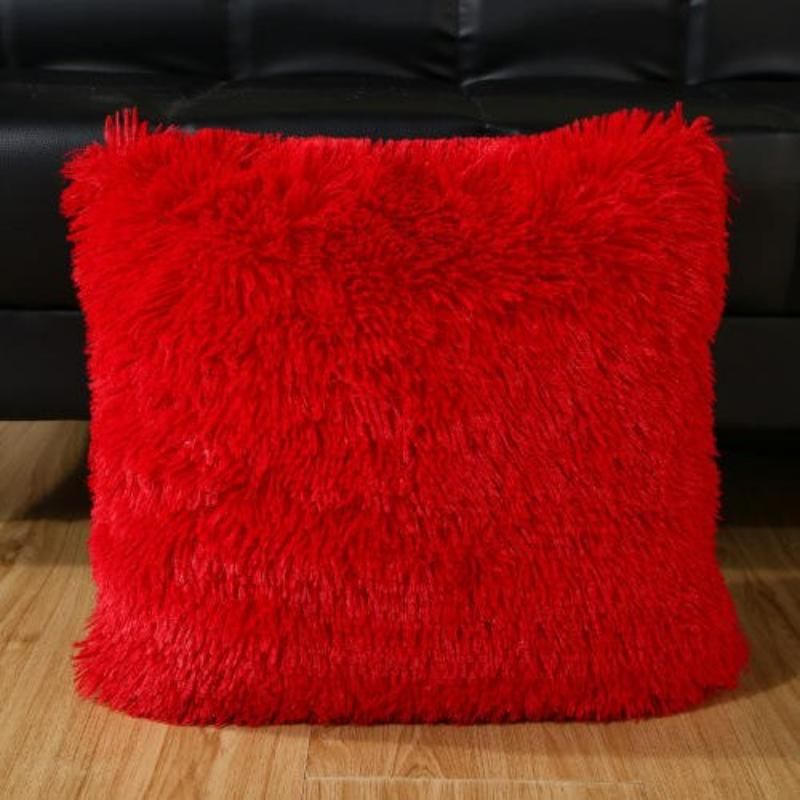 Luxurious Plush Fur Cushion Cover