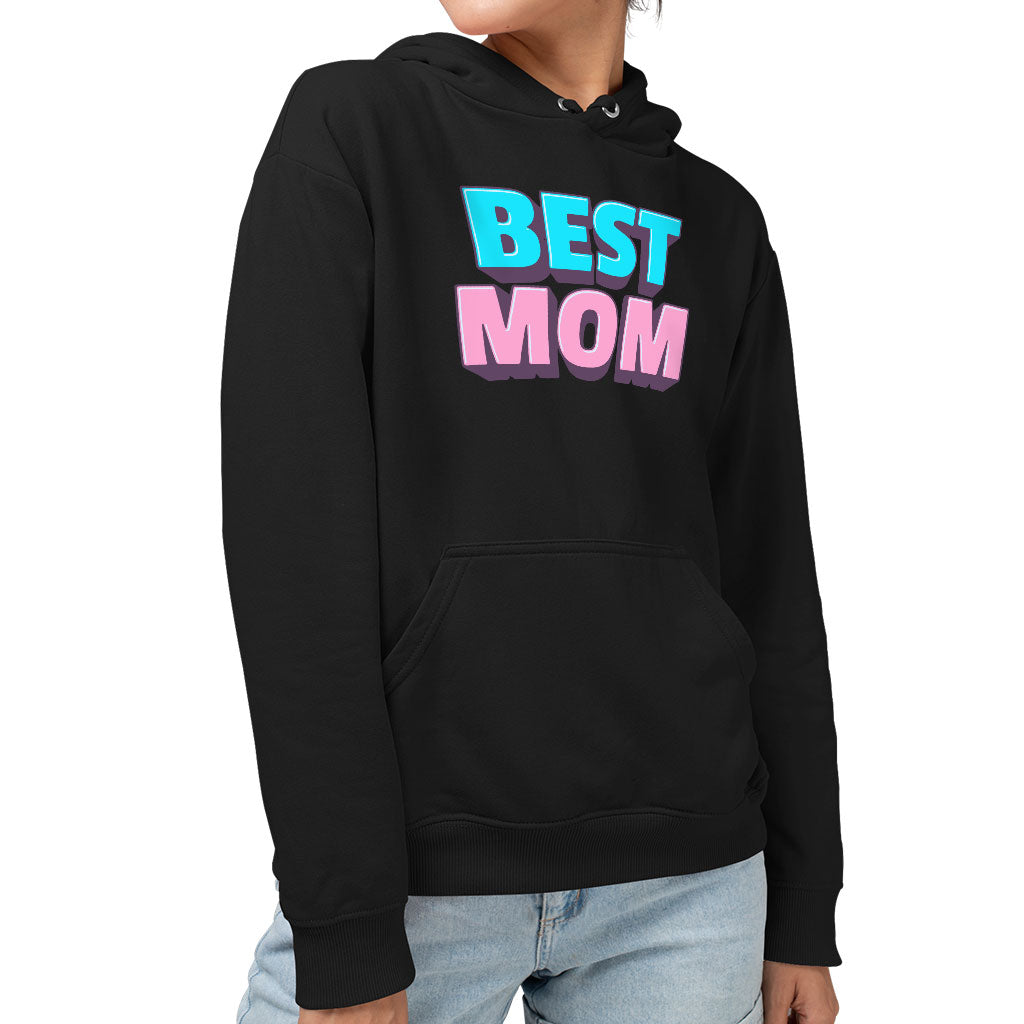 Best Mom Sponge Fleece Hoodie - Cute Hoodie - Gift Hooded Sweatshirt