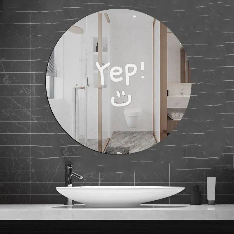 Acrylic Large Happy Smile Mirror