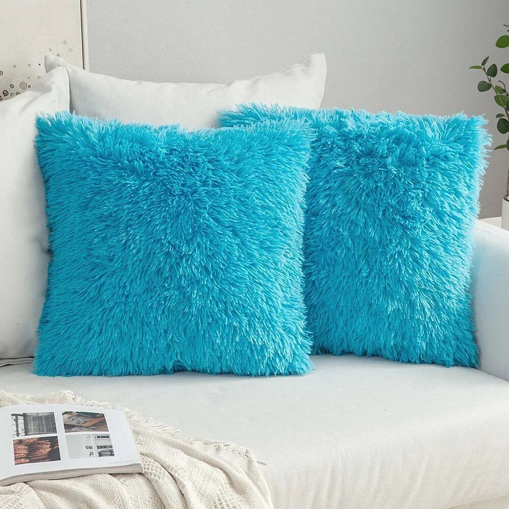 Luxurious Plush Fur Cushion Cover