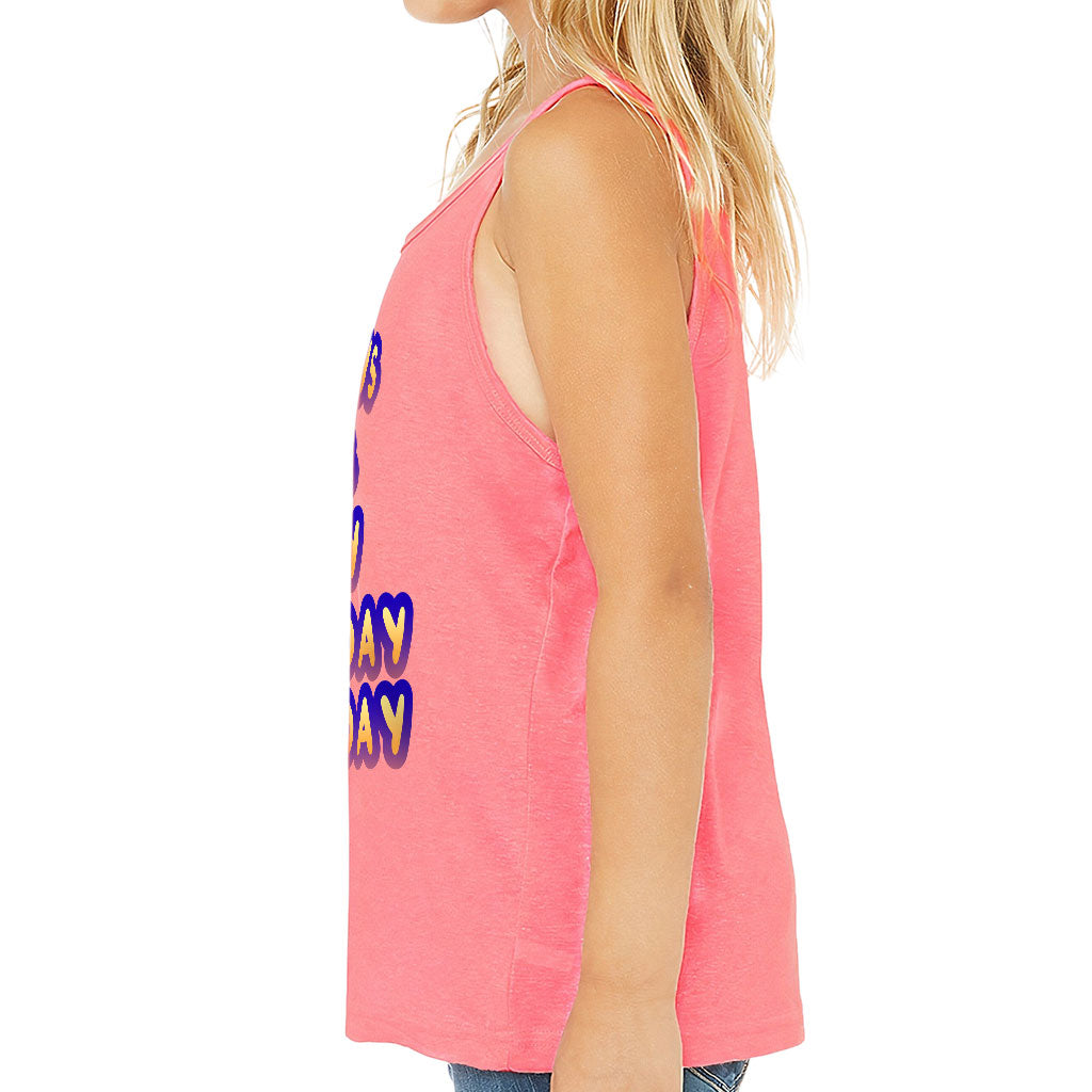 Sunday Funday Kids' Jersey Tank - Cute Design Sleeveless T-Shirt - Graphic Kids' Tank Top