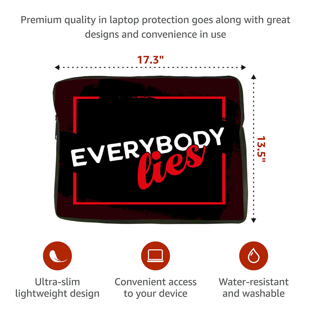 Everybody Lies MacBook Air 14" Two-Sided Sleeve - Printed Laptop Sleeve - Trendy MacBook Sleeve