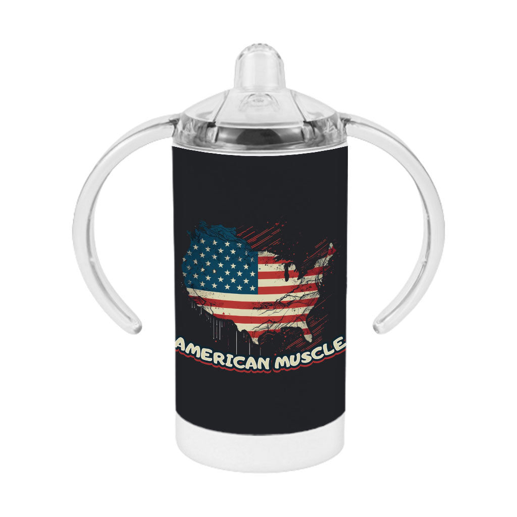 Patriotic Sippy Cup - USA Flag Baby Sippy Cup - Cool Sippy Cup