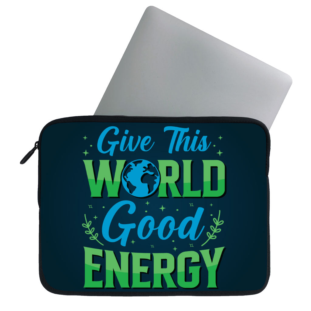 Give the World Good Energy MacBook Pro 16" Sleeve - Cute Laptop Sleeve - Printed MacBook Sleeve