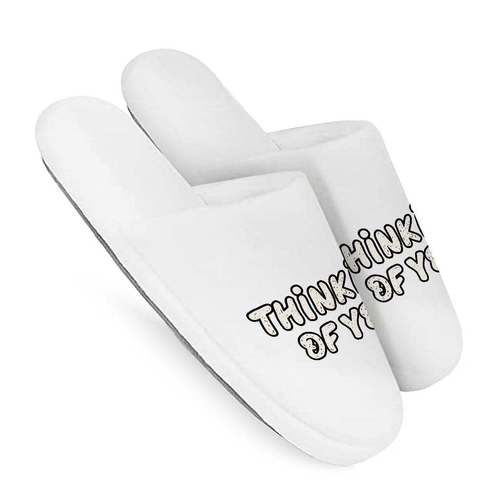 Thinking Of You Memory Foam Slippers - Cute Slippers - Trendy Slippers