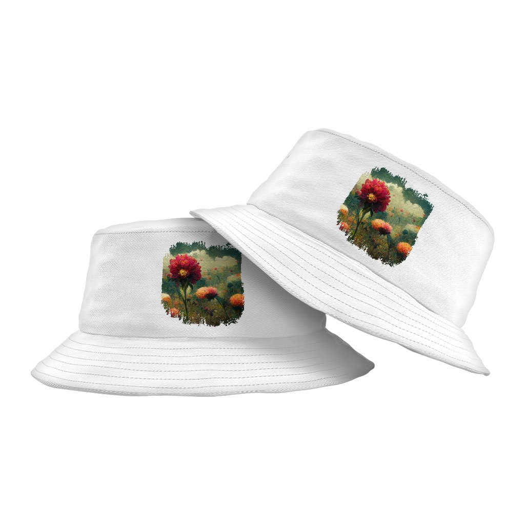 Flower Dahlia Bucket Hat - Nature Hat - Colorful Bucket Hat