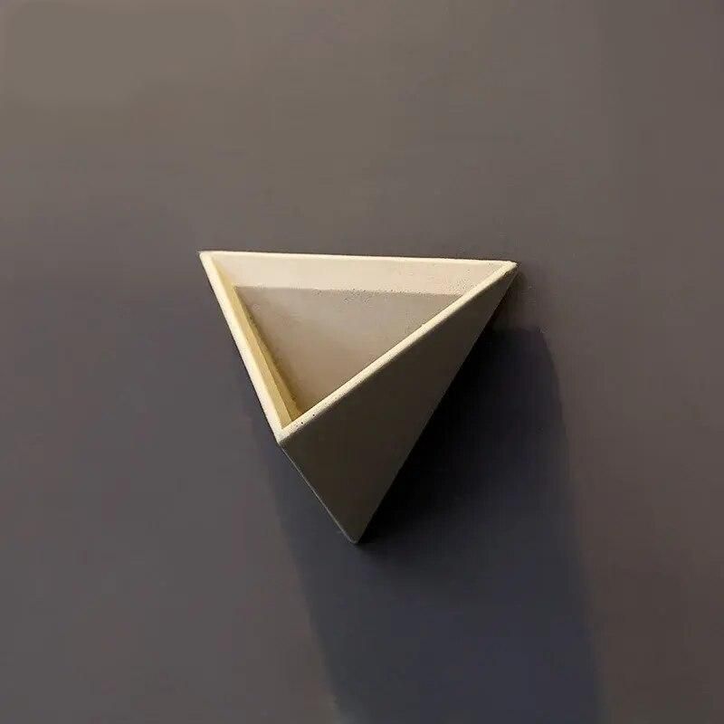 Modern Nordic Triangle Wall-Mounted Cement Flowerpot