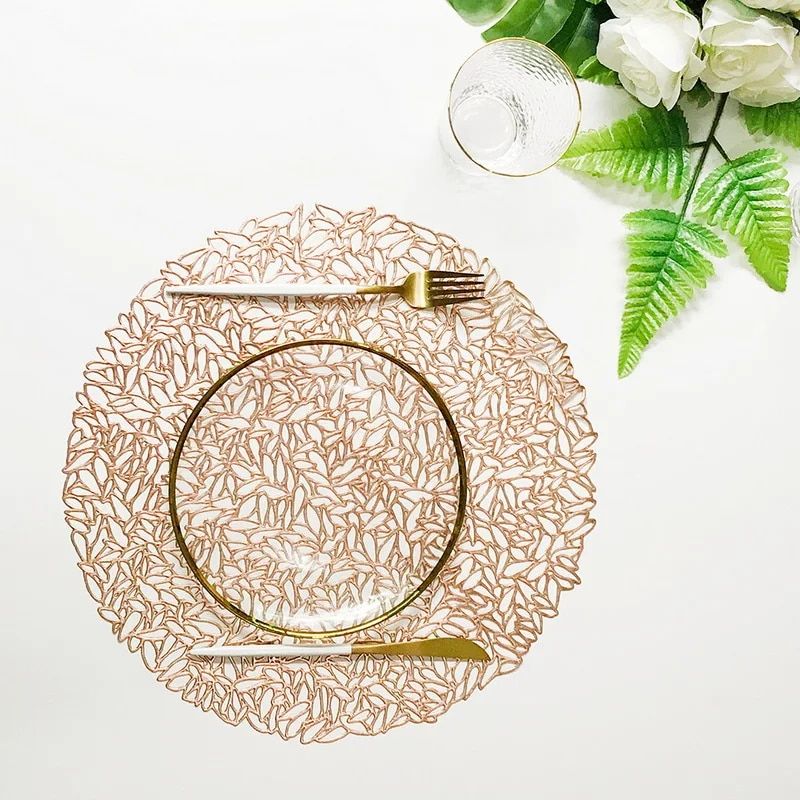 Elegant Round Silicone Placemats - Heat Resistant, Non-Slip Table Mats for Dining and Decor