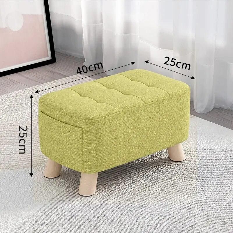 Modern Minimalist Wooden Ottoman & Stool