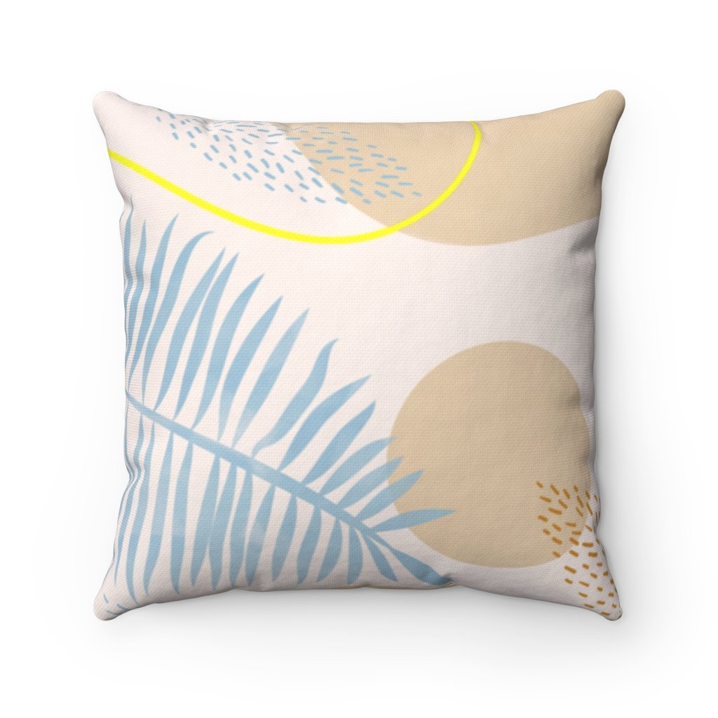 Blue Leaf Cushion Home Decoration Accents - 4 Sizes | Yellow Pandora