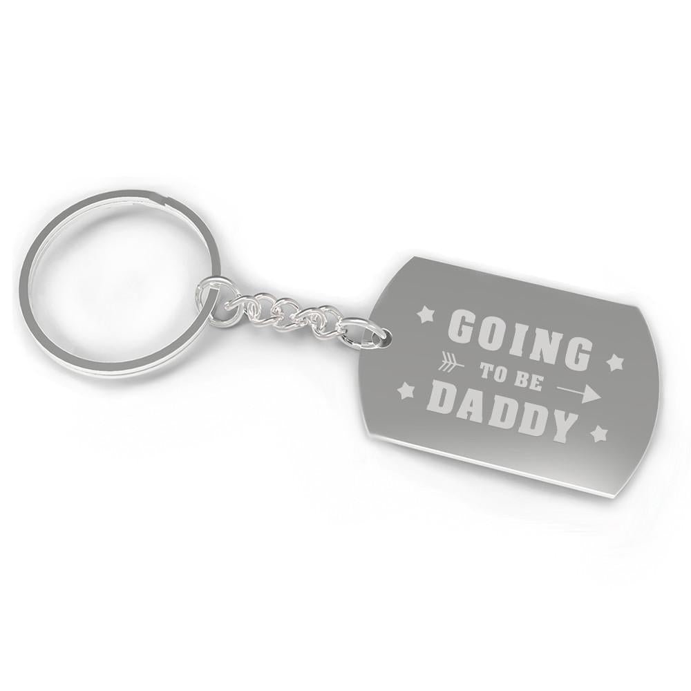 Going To be Daddy Key Chain Baby Announcement Gift | Teal Tiger