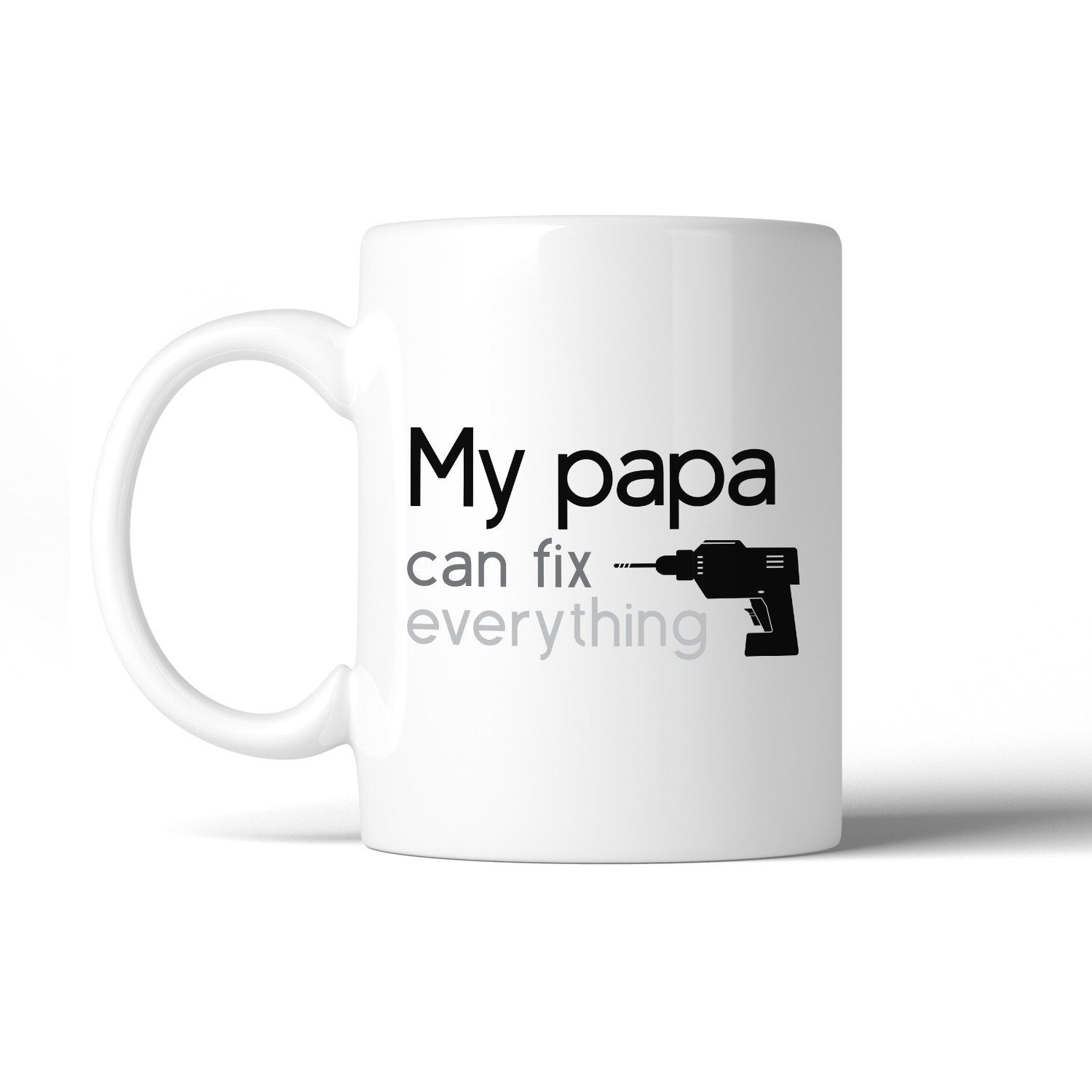 My Papa Fix White Coffee Mug Funny Fathers Day | Teal Tiger