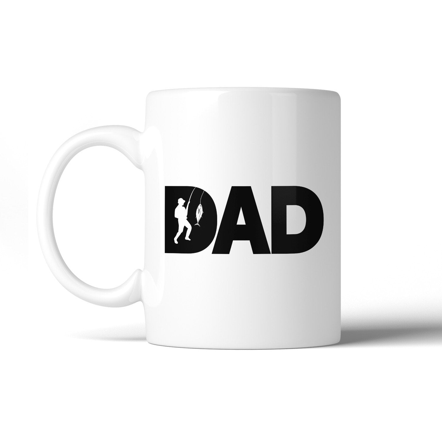 Dad Fish Unique Design Mug Funny Fishing Dad Gifts | Teal Tiger