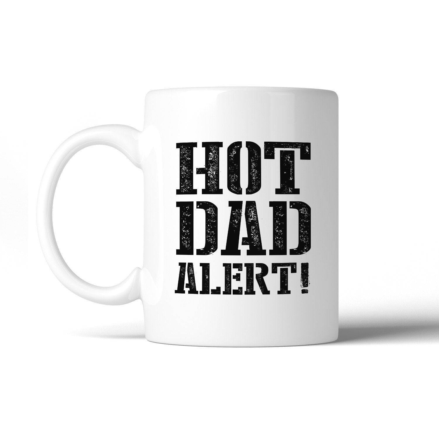 Hot Dad Alert Humorous Design Coffee Mug Witty | Teal Tiger