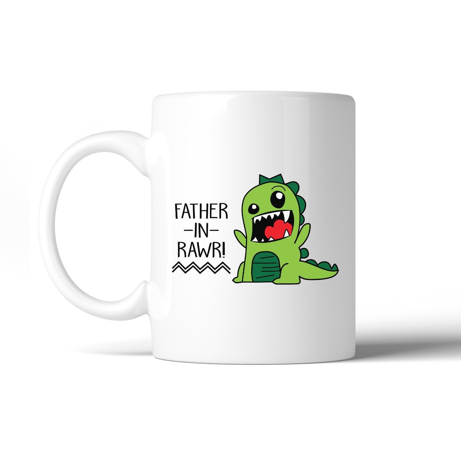 Father-In-Rawr 11oz Ceramic Coffee Mug Funny Gift | Teal Tiger