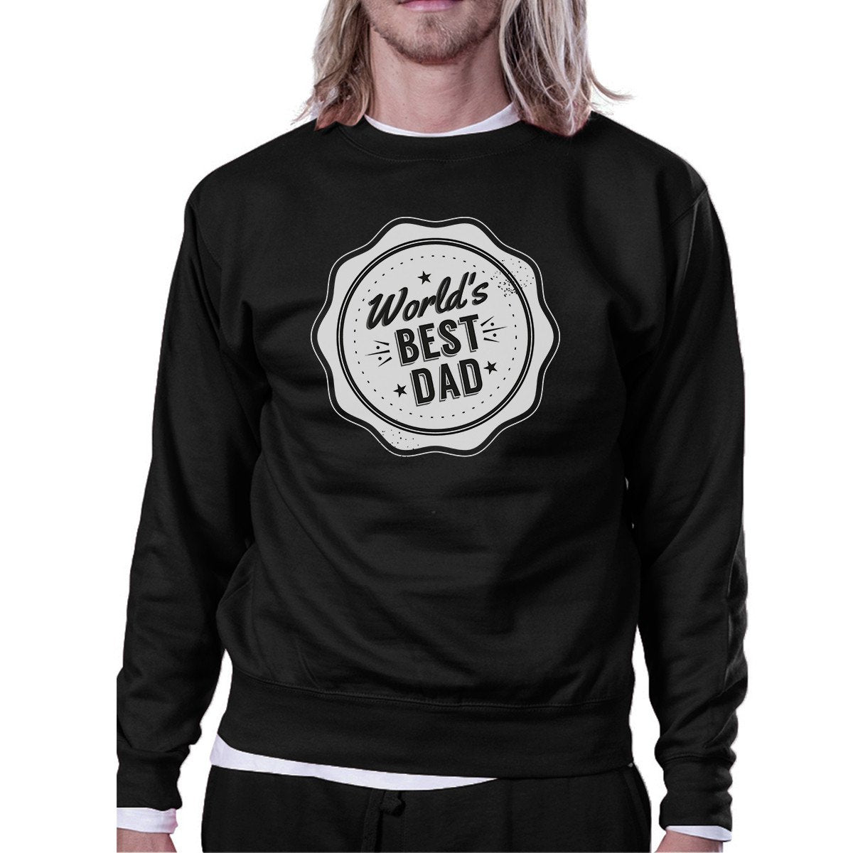 World's Best Dad Unisex Black Sweatshirt Christmas