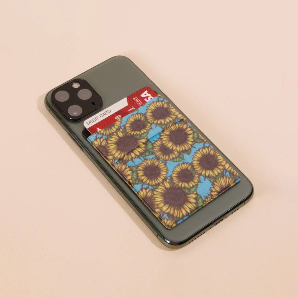 Sunflower Print Phone Pocket