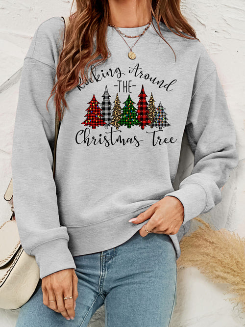 Christmas Tree Letter Graphic Sweatshirt