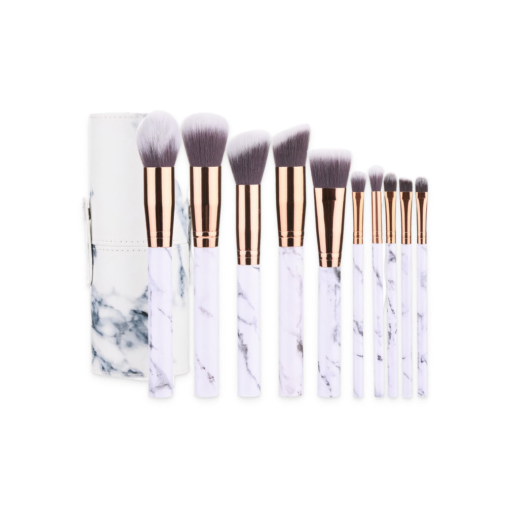 White Marble Makeup Brush Set