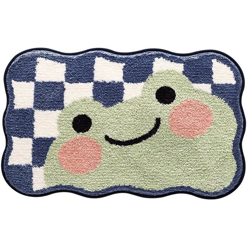 Soft Plush Cartoon Microfiber Bath Mat - Absorbent, Non-Slip, Quick-Dry Bathroom Rug