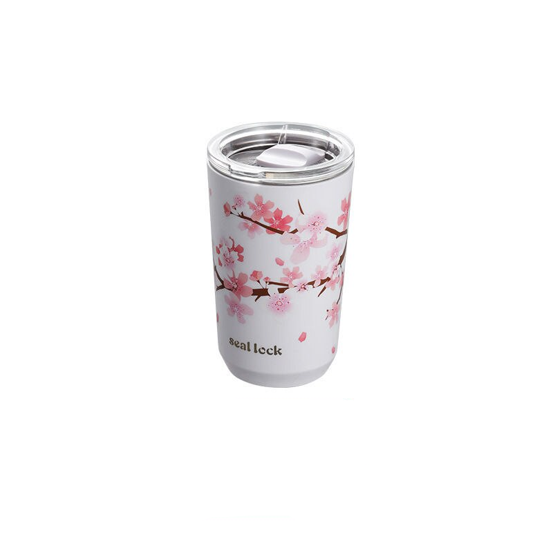 Cherry Blossom Stainless Steel Thermal Mug - Leak-Proof, Double Wall Insulated Coffee & Tea Tumbler