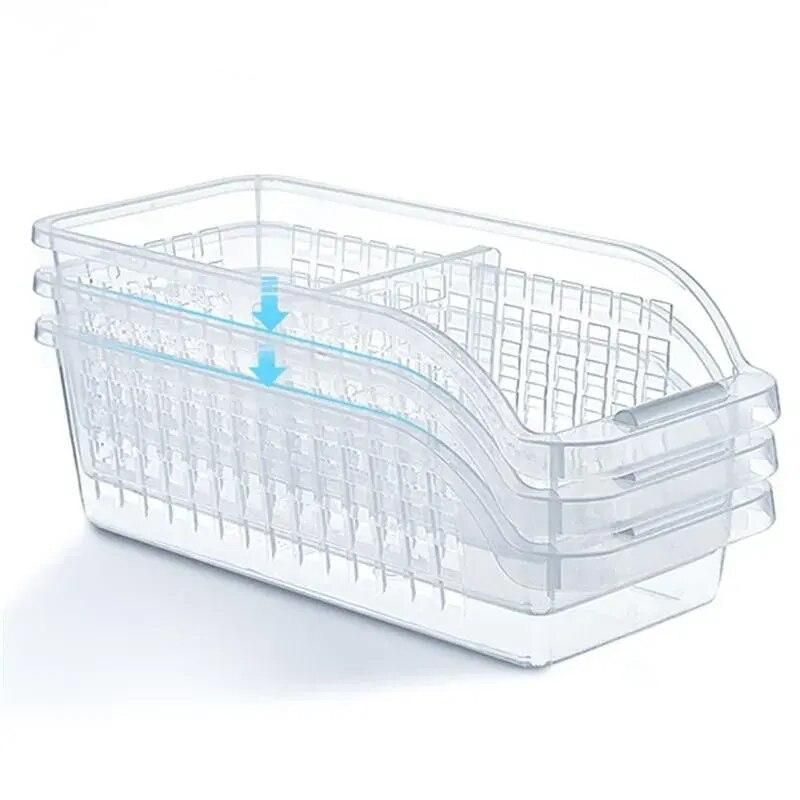 4-Piece Transparent Refrigerator Organizer Set