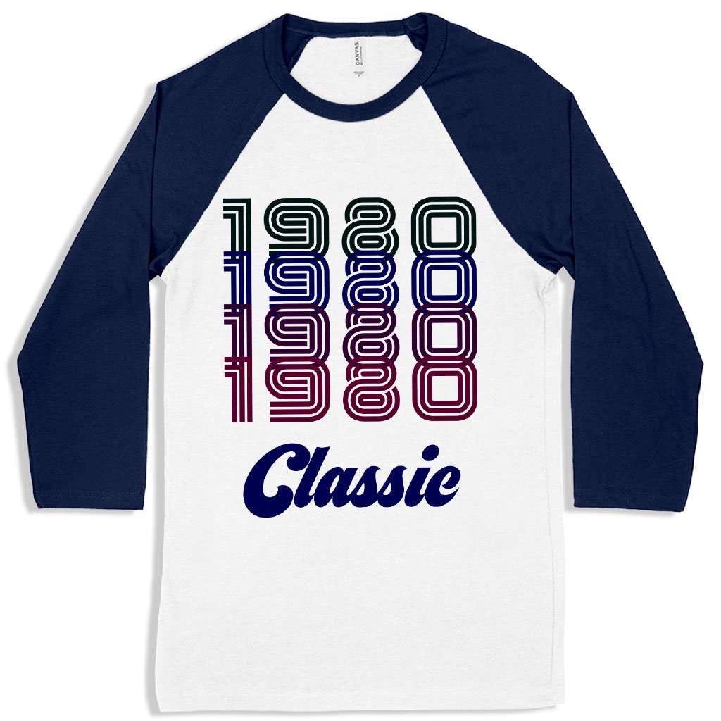 1980 Classic Baseball T-Shirt - 1980 T-Shirt - 80s Tee Shirt