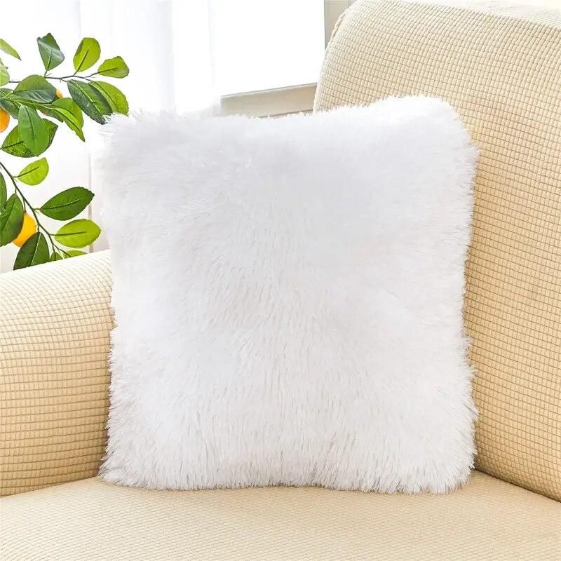 Luxurious Plush Fur Cushion Cover