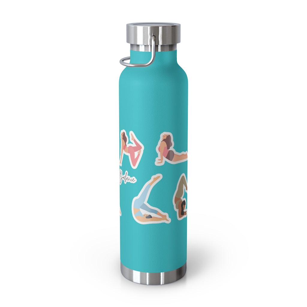 Yoga Poses Find Your Balance Insulated Bottle 22oz