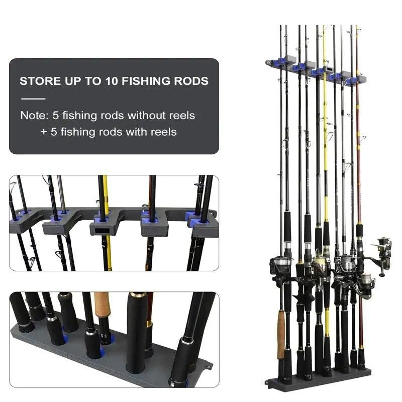 Wall-Mounted Fishing Rod Rack