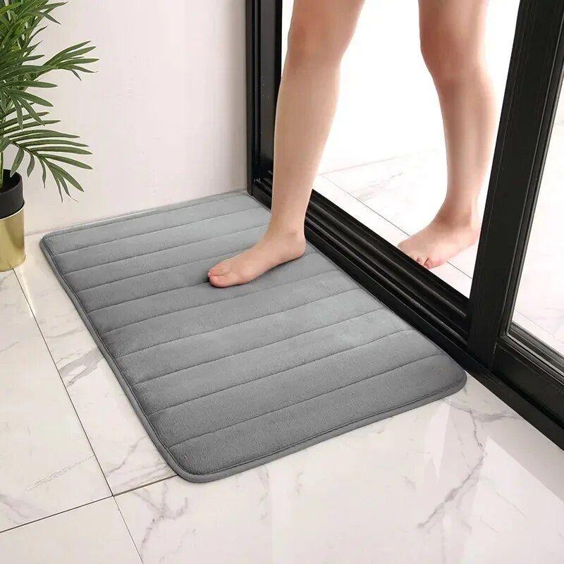 Ultra-Soft Memory Foam Bath Mat: Non-Slip, Super Absorbent Bathroom Rug