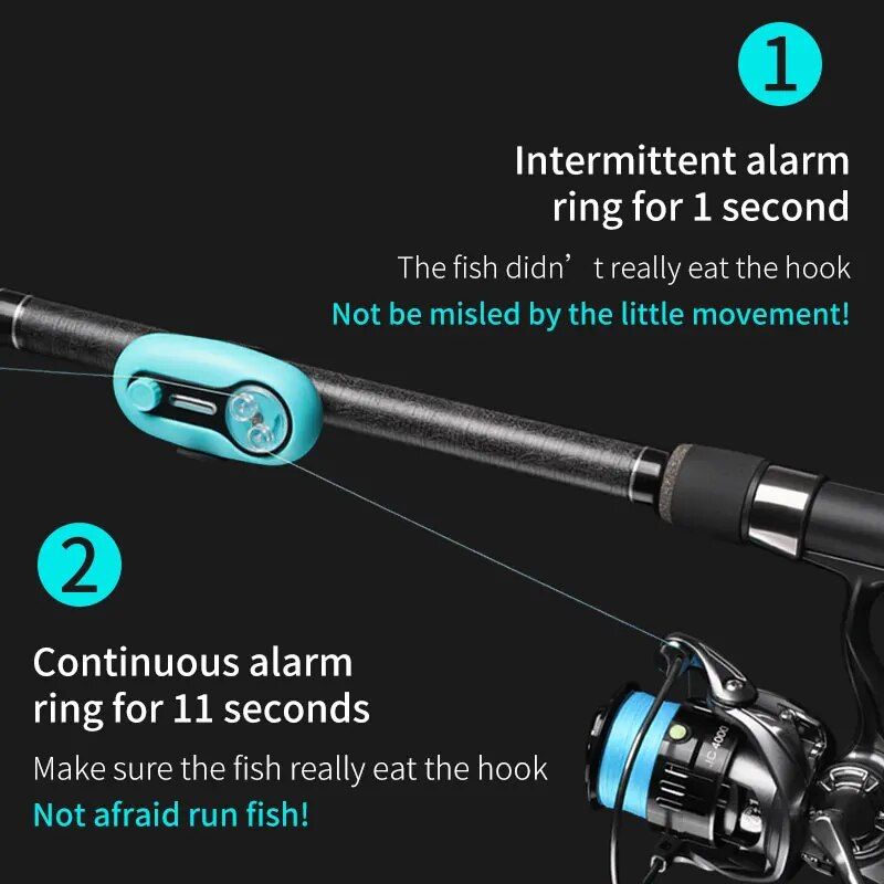 High-Volume Fishing Bite Alarm with Night Light & Long Battery Life