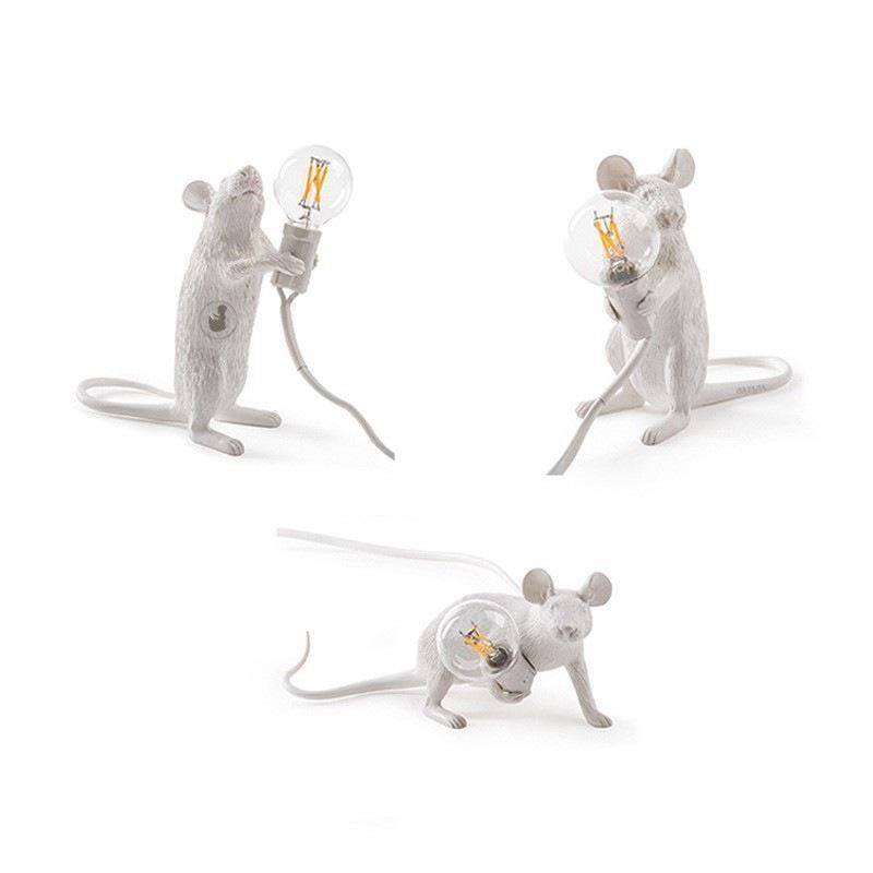 Charming Mouse-Shaped Night Lamp - Modern Tabletop Decorative Light for Home & Bedroom