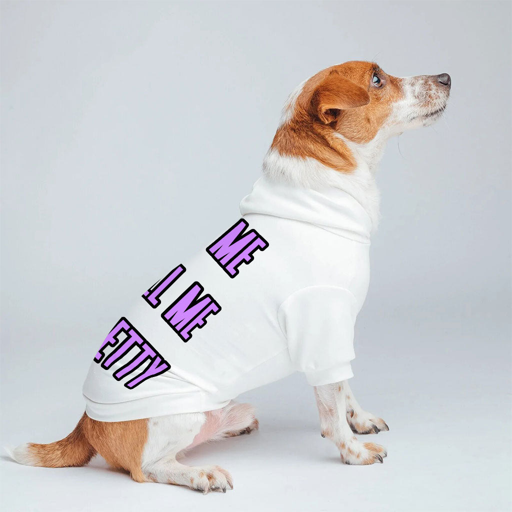 Feed Me Dog Hoodie - Word Design Dog Coat - Dog Theme Dog Clothing