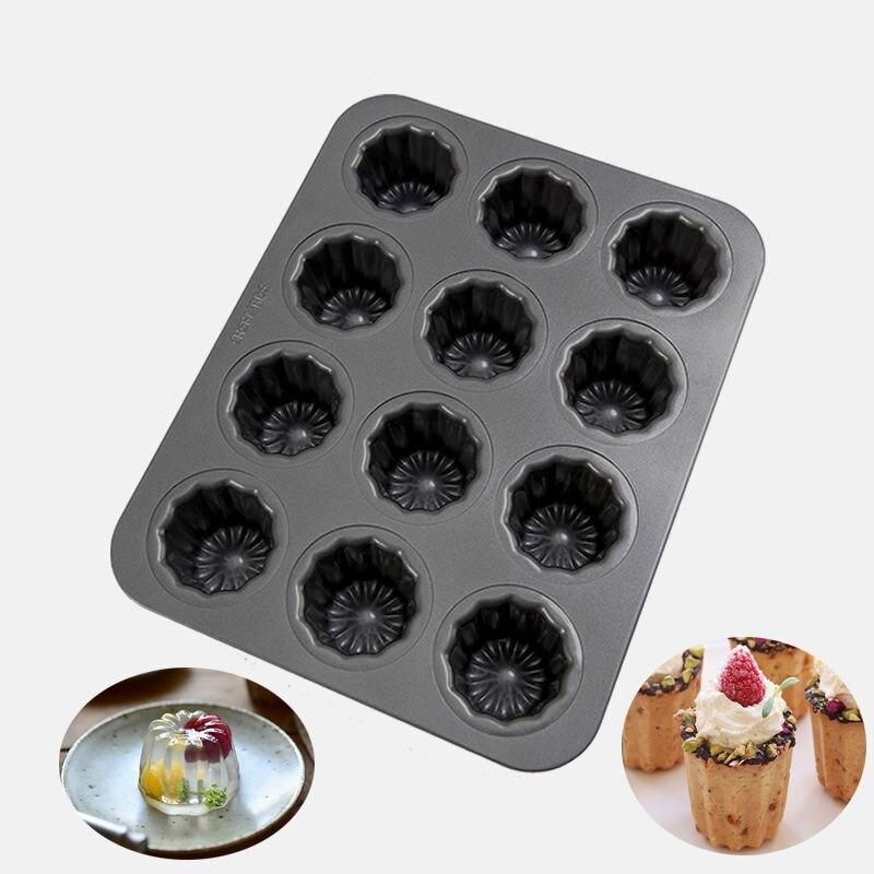 12-Cavity Non-Stick Canele Muffin Bakeware