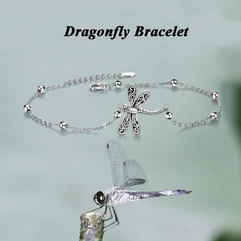 925 Sterling Silver Dragonfly Bracelet Dragonfly Jewelry for Women