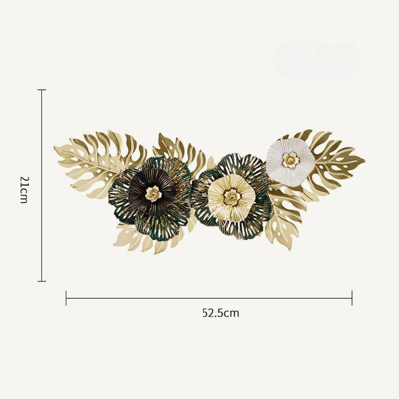 Modern 3D Metal Turtleback Leaf Wall Decor