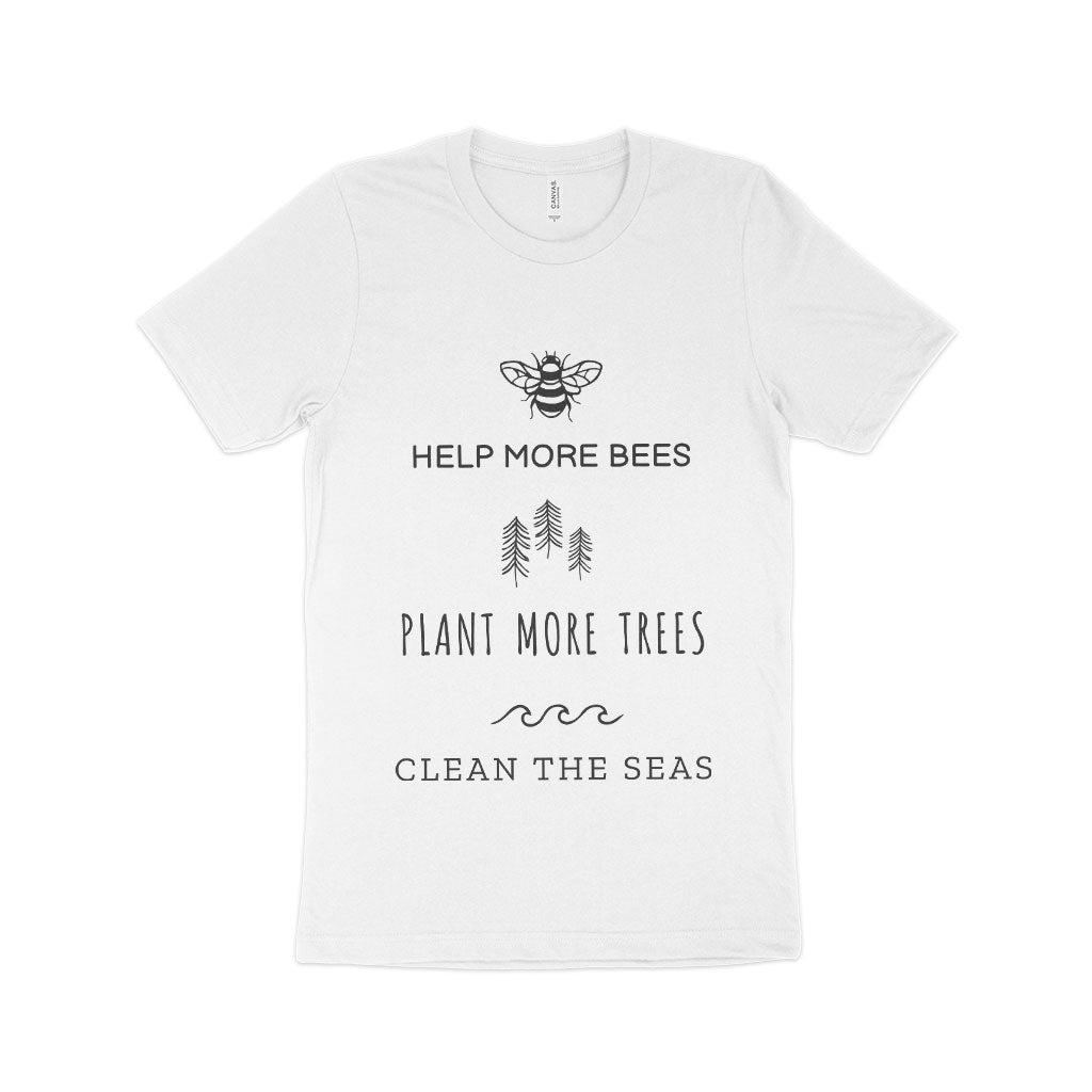 Help More Bees Unisex Jersey T-Shirt Made in USA