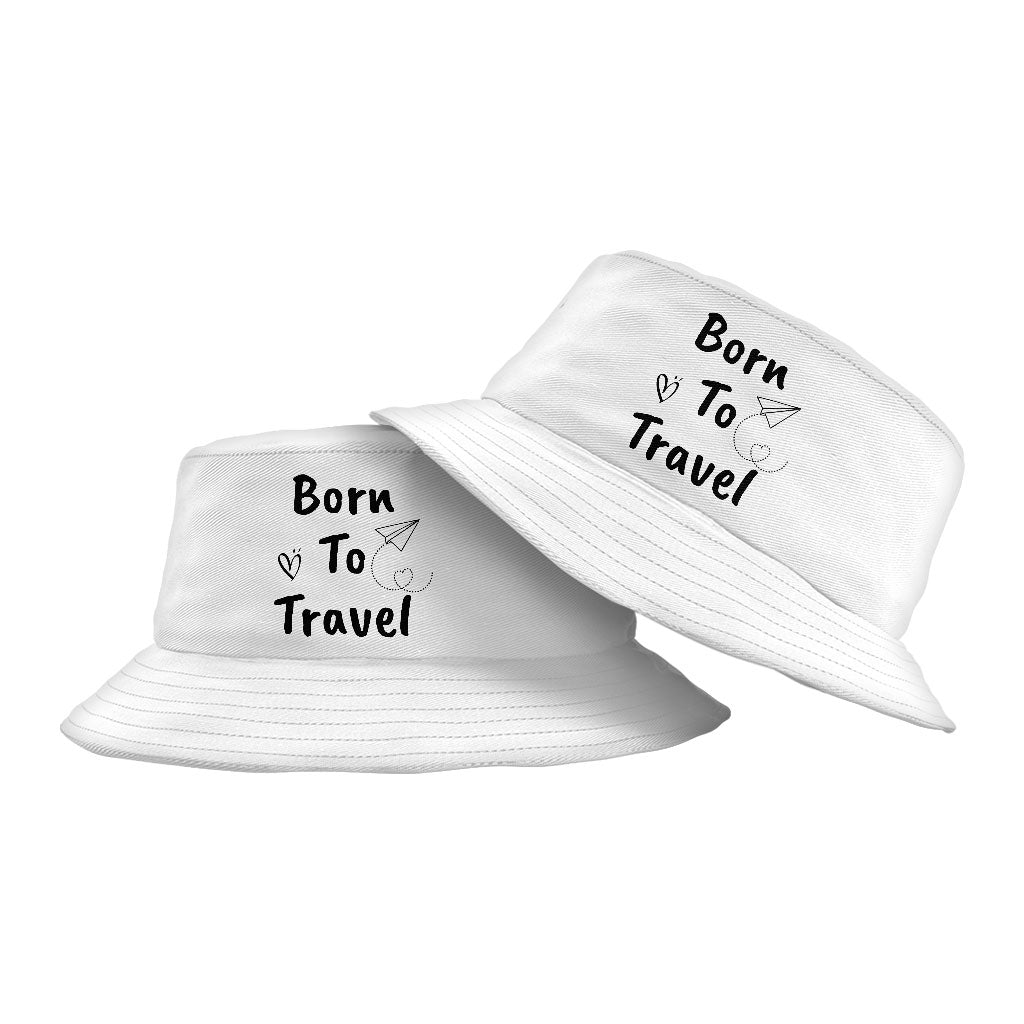 Born to Travel Bucket Hat - Art Hat - Graphic Bucket Hat