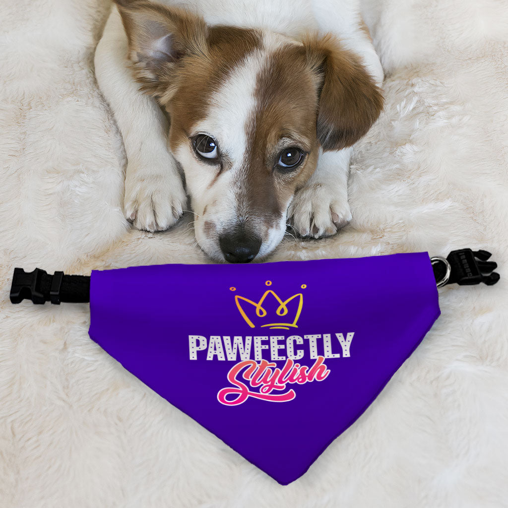 Pawfectly Stylish Pet Bandana Collar - Crown Scarf Collar - Printed Dog Bandana