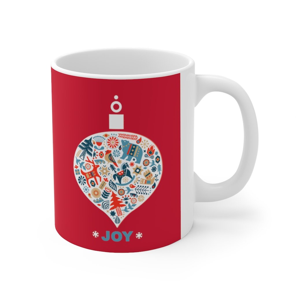 Holiday Ornament with Joy Ceramic