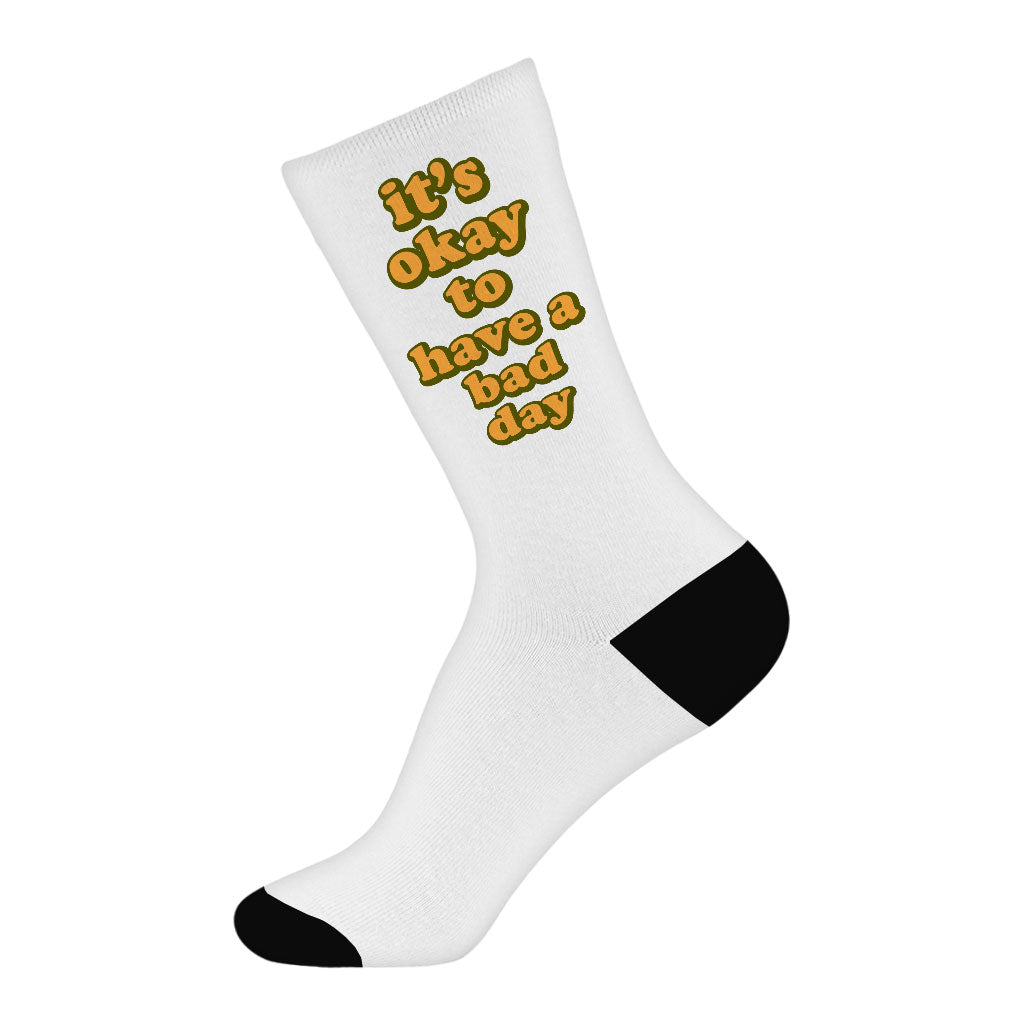 It's Ok Socks - Positive Novelty Socks - Motivational Crew Socks