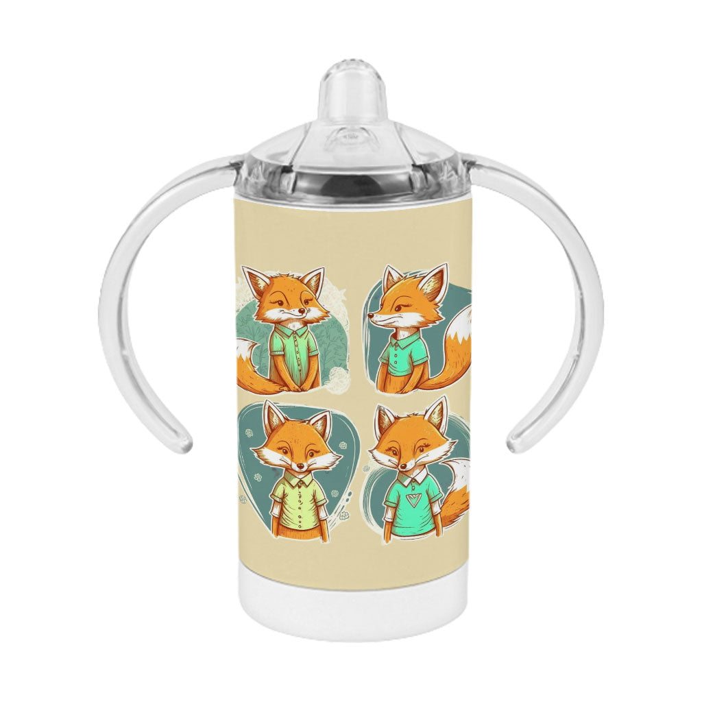 Kawaii Fox Sippy Cup - Cartoon Design Baby Sippy Cup - Animal Sippy Cup