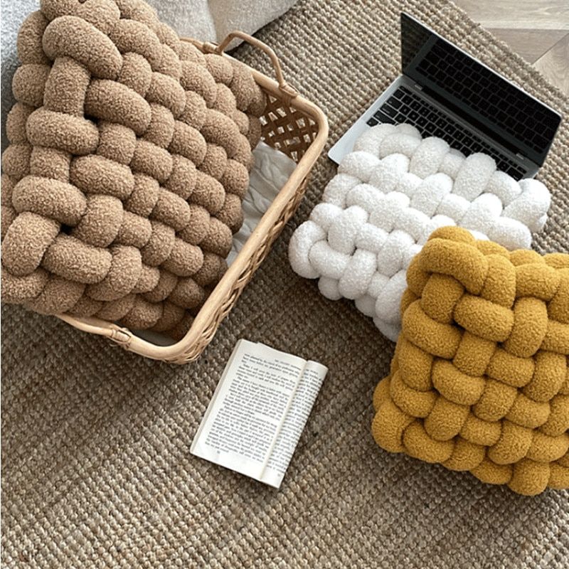 Plush Nordic Knot Cushion