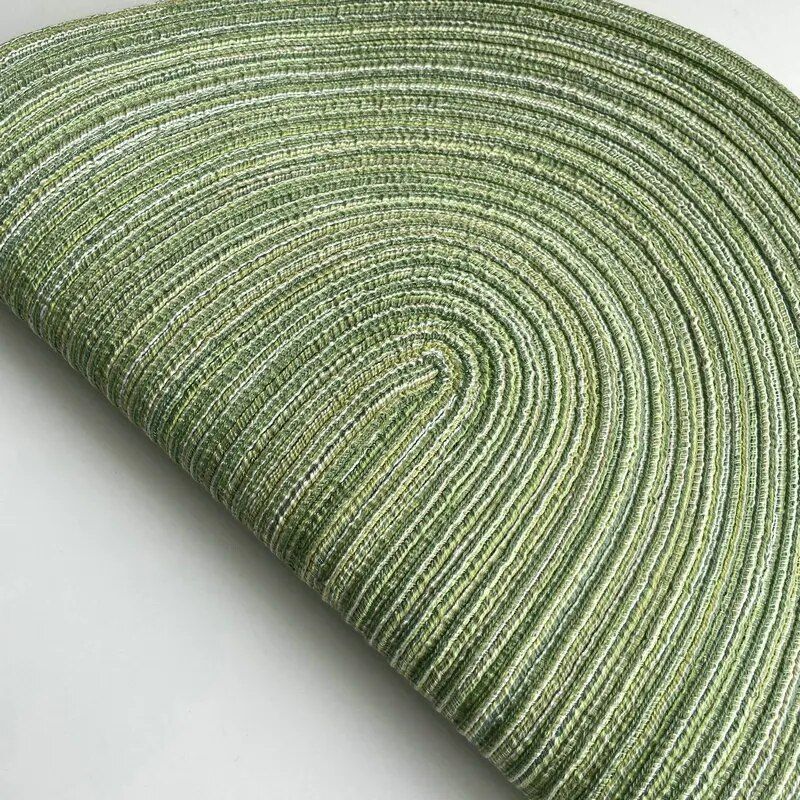 Hand-Woven Linen Oval Placemats - Modern Eco-Friendly Table Mats