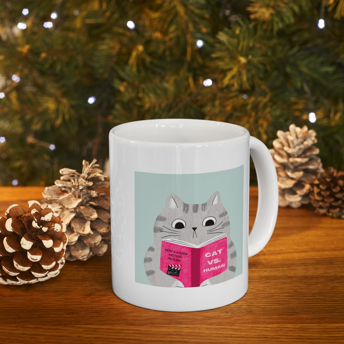 Cat Vs. Human Funny Mug