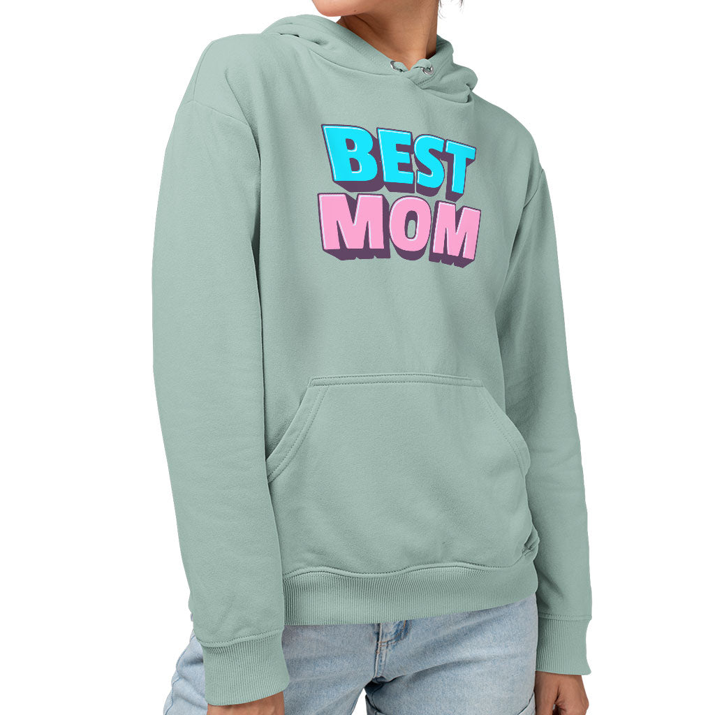 Best Mom Sponge Fleece Hoodie - Cute Hoodie - Gift Hooded Sweatshirt