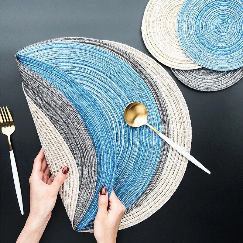 Round Linen Table Mat - Stylish Home Decor and Dining Accessory