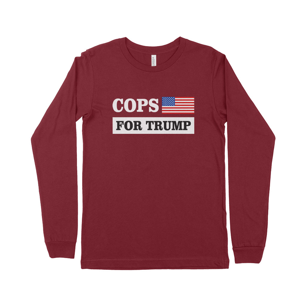 Long Sleeve Cops for Trump T-Shirt - President Trump T-Shirts