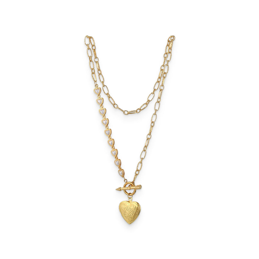 Gold Heart Pendant Necklace